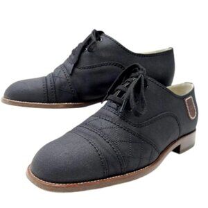 Chanel navy blue Cruise lace-up oxfords shoes size 36.5